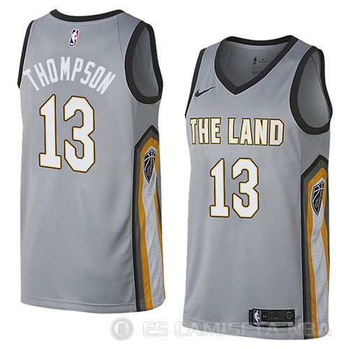 Camiseta Tristan Thompson #13 Cleveland Cavaliers Ciudad 2018 Gris - Haga un click en la imagen para cerrar